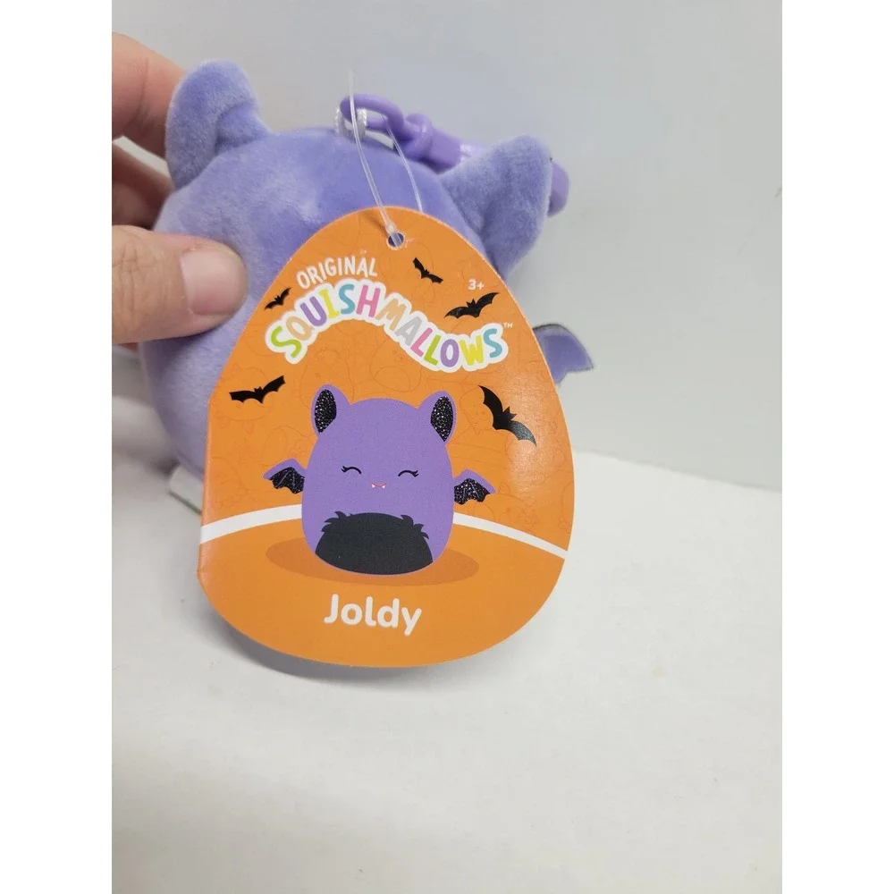 Squishmallows‎ Joldy the Bat Purple Halloween Plush Clip On 3.5 Inch NWT